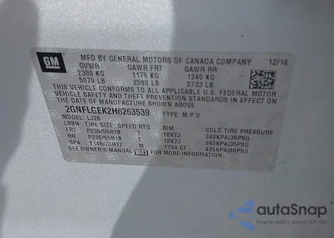 2017 Chevrolet Equinox Premier from USA, damaged, VIN 2GNFLGEK2H6263539